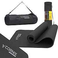Килимок спортивний Cornix NBR 183 x 61 x 1 cм для йоги та фітнесу XR-0013 Black