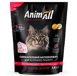 AnimАll (ЕнімАлл) - Наповнювач силікагель для котячого туалету, Рожева сапфір 3,8 л
