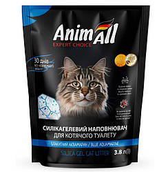 AnimАll (ЕнімАлл) Наповнювач силікагель для котячого туалету, Блакитний аквамарин 3,8 л
