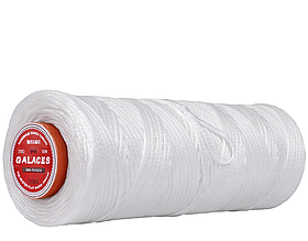 Galaces 1.00 мм білий (S000) плоский шнур вощений по шкірі (картон)