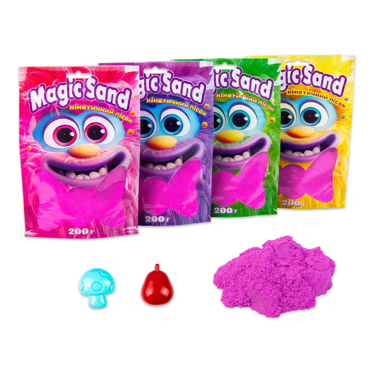 Кінетичний пісок Strateg Magic sand в пакеті 39401-4 фіолетовий, 0,200 кг, фото 1