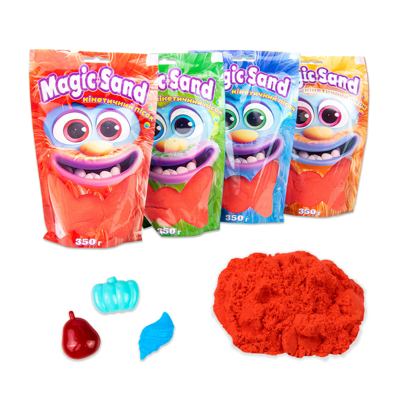 Кінетичний пісок Strateg Magic sand в пакеті 39402-6 червоний, 0,350 кг