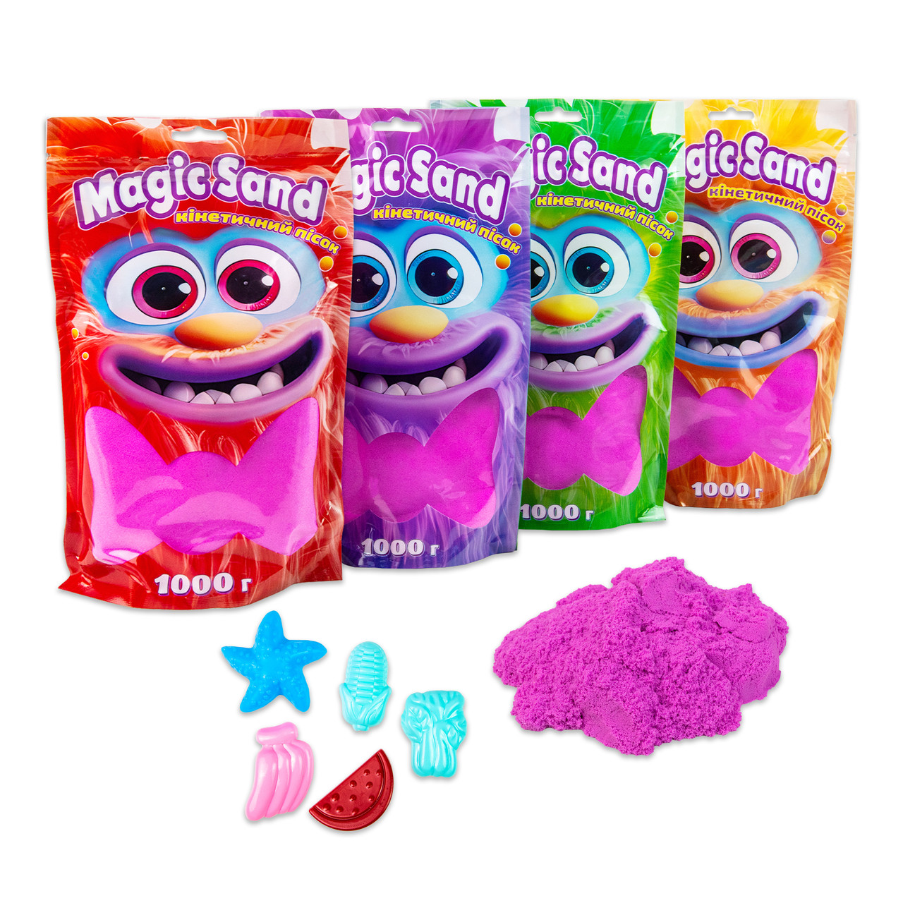Кінетичний пісок Strateg Magic sand в пакеті 39404-4 фіолетовий, 1 кг