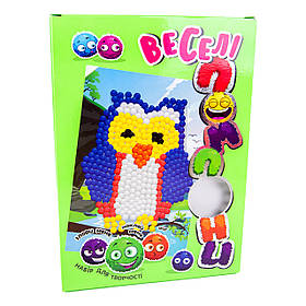 Набір для творчості Strateg Веселі помпони - сова українською мовою (30996)