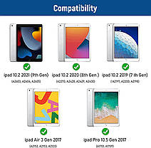 Чохол із клавіатурою для iPad 10,2 дюйма, чохол-клавіатура для iPad 9-го покоління, знімна бездротова клавіа, фото 3