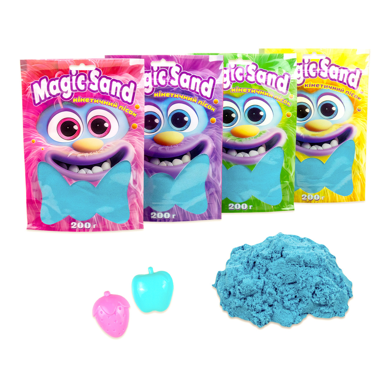 Кінетичний пісок Strateg Magic sand в пакеті 39401-3 блакитний, 0,200 кг