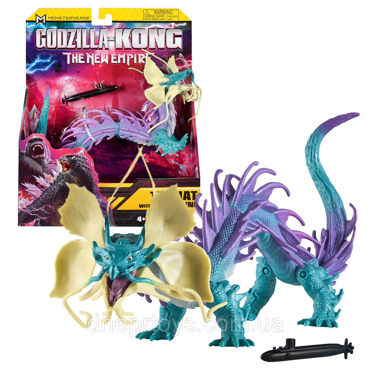 Іграшкова фігурка Godzilla vs. Kong Тіамат з підводним човном 15см (35214), фото 1