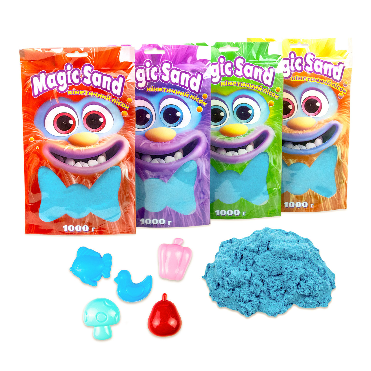 Кінетичний пісок Strateg Magic sand в пакеті 39404-3 блакитний, 1 кг, фото 1