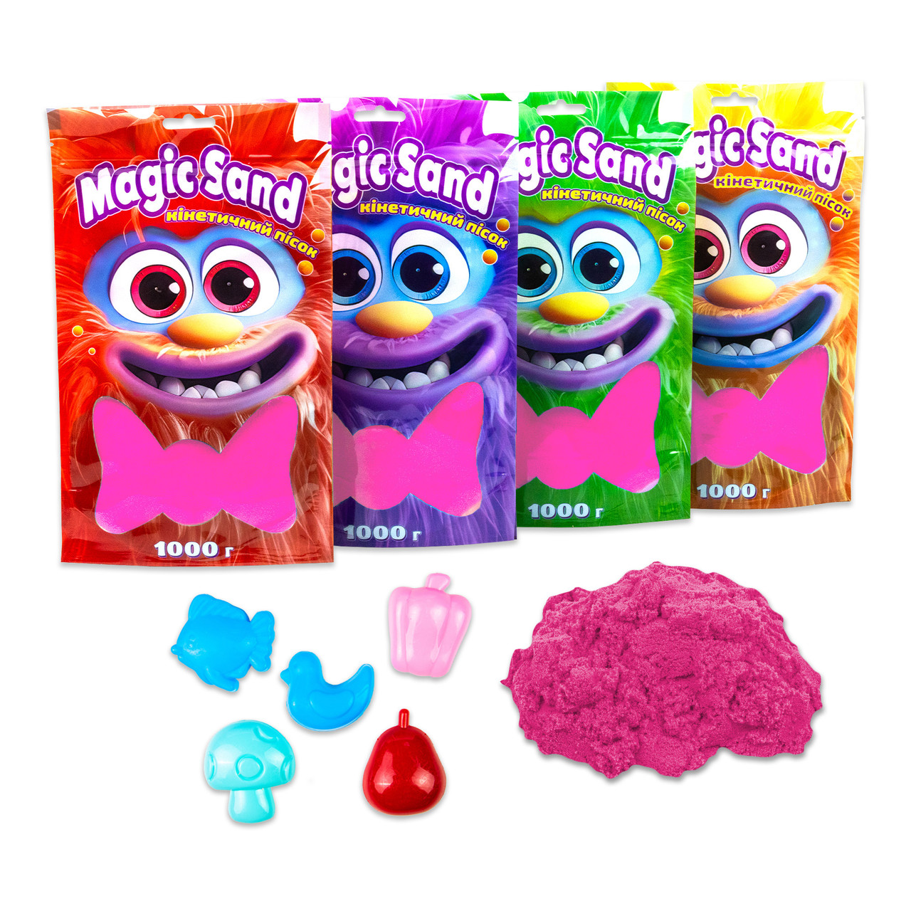 Кінетичний пісок Strateg Magic sand в пакеті 39404-8 рожевий, 1 кг