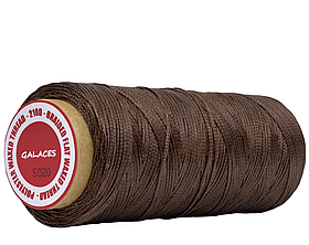 Galaces 1.00 мм кавовий (S020) плоский шнур вощений по шкірі (картон)
