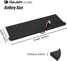 K KYUER AC14B8K AC14B3K Аккумулятор для Acer Aspire R11 R3-131T R5-471T R7-372T R7-371T R5-571T E5-721 E5-731, фото 4