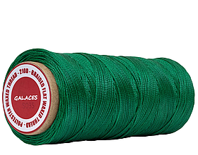 Galaces 1.00 мм зелений (S035) плоский шнур вощений по шкірі (картон)
