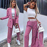 Жіночий костюм костюм 42-44,46-48,50-52,54-56 фрез, чорний,бузковий,ментол, фото 3