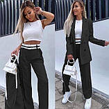 Жіночий костюм костюм 42-44,46-48,50-52,54-56 фрез, чорний,бузковий,ментол, фото 2