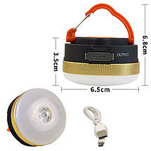 Ліхтар кемпінг YD-7-7SMD(white+red), 1х18650, power bank, ЗУ Type-C, магніт, гачок, фото 6