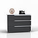 Комод "Портленд" К-30, Графіт матовий (100/76/40), МДФ, фото 3