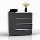 Комод "Портленд" К-40, Графіт матовий (100/99/40), МДФ, фото 3
