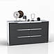 Комод "Портленд" К-307, Графіт матовий (140/76/40), МДФ, фото 3
