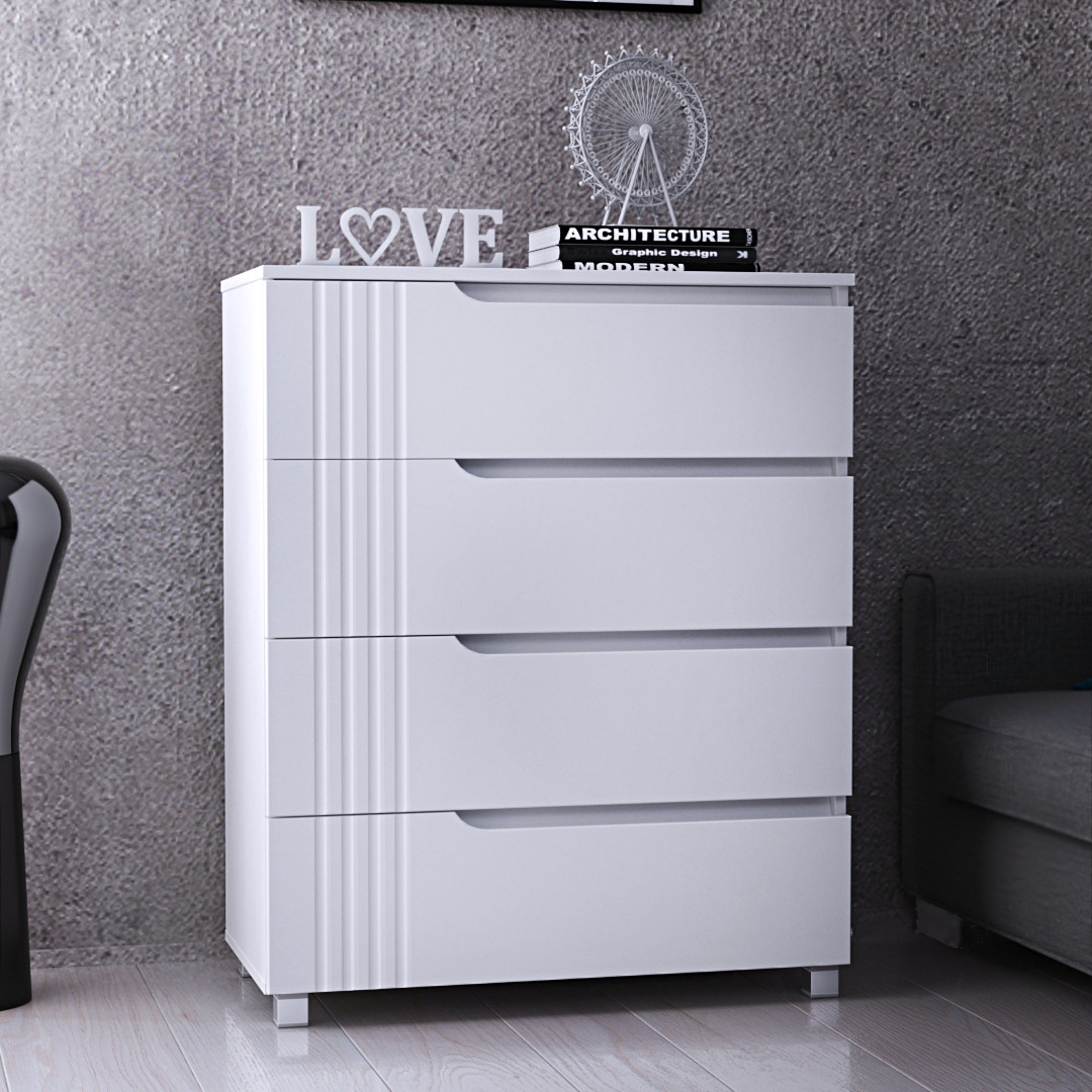 Комод "Портленд" К-48, Білий (80/99/40), DiPortes, фото 1