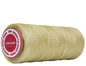 Galaces 1.00 мм світло-бежевий (S003) плоский шнур вощений по шкірі (картон)