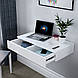 Комп'ютерний стіл навісний Кс-10 "Портленд", білий (80/17/42), фото 3