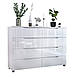 Комод "Портленд" К-407, Білий глянець (140/99/40), МДФ, фото 2