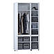 Шафа гардероб  Портленд №18, К-824_L-825_R, Білий глянець(120/230/52), МДФ, фото 4