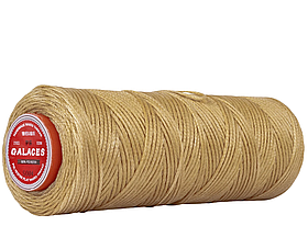 Galaces 1.00 мм бежевий (S004) плоский шнур вощений по шкірі (картон)