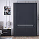 Шафа гардероб  Портленд №20, К-824_L-824_R, Графіт (160/230/52), МДФ, фото 4