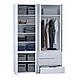 Шафа гардероб Портленд №21, К-824_C-823_R, Білий глянець (160/230/52), МДФ, фото 2