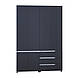 Шафа гардероб  Портленд №21, К-824_C-823_R, Графіт (160/230/52), МДФ, фото 3