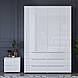 Шафа гардероб  Портленд №22, К-823_L-823_R, Білий глянець (160/230/52), МДФ, фото 2