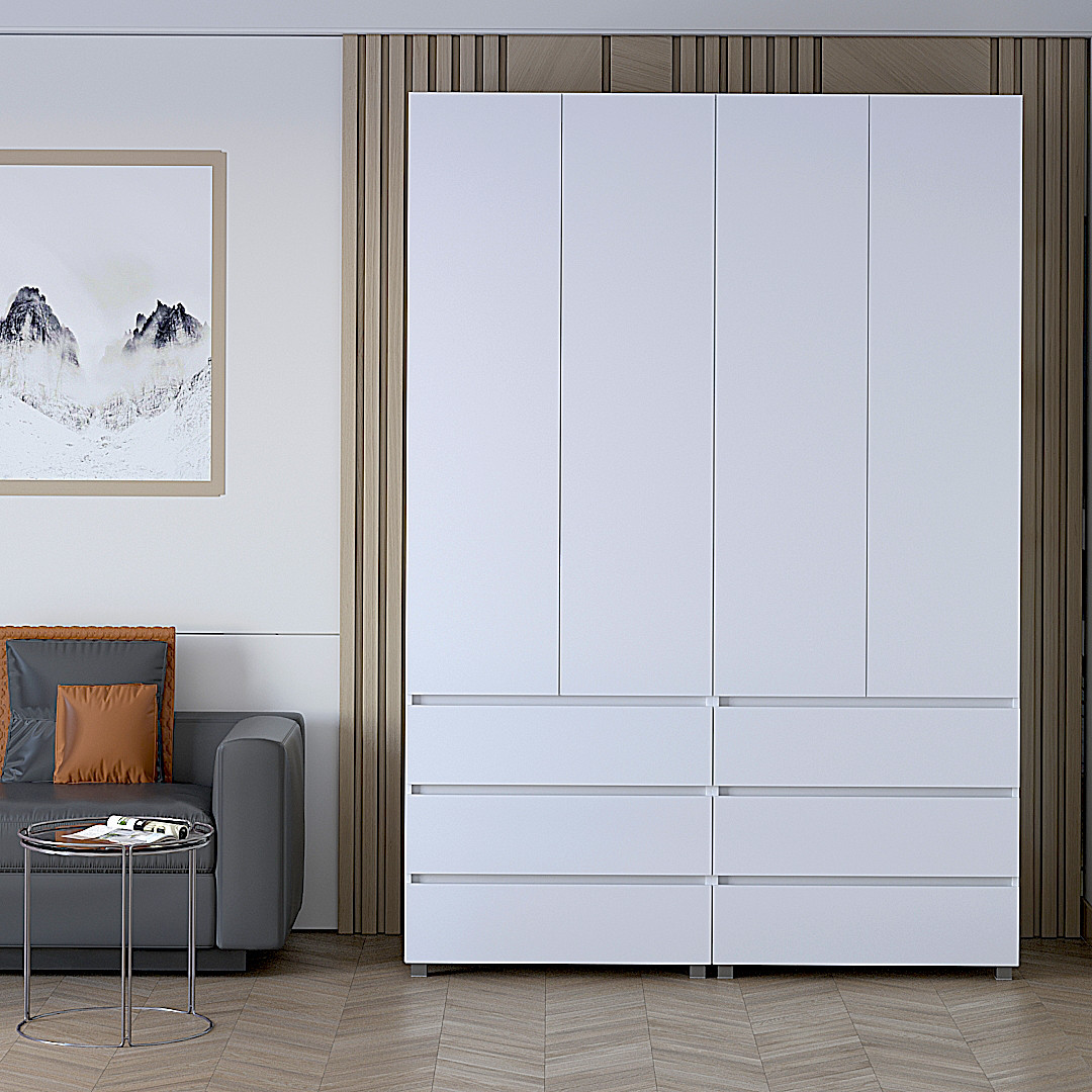 Шафа гардероб "КАПРІ" №22, К-823-823, Білий (160/230/52), фото 1