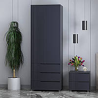 Шафа для одягу  "Портленд", К-823-L, Графіт / Графіт (80/230/52), МДФ