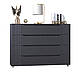 Комод "Портленд" К-407, Графіт / Графіт матовий (140/99/40), МДФ, фото 2