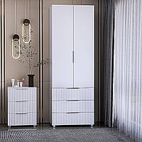 Шафа для одягу  "Саванна", К-823, Біла матова (80/230/52), МДФ