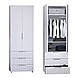 Шафа для одягу "Саванна", К-823, Біла матова (80/230/52), МДФ, фото 2
