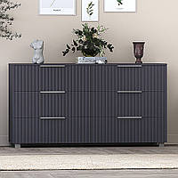 Комод "Саванна" К-307, Антрацит / Графіт матовий (140/76/40), МДФ