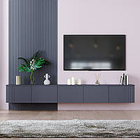 Тумба ТВ "Портленд" навісна, К-508, Антрацит / Графіт матовий (250/33/35), МДФ