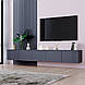 Тумба ТВ "Портленд" навісна, К-508, Антрацит / Графіт матовий (250/33/35), МДФ, фото 4