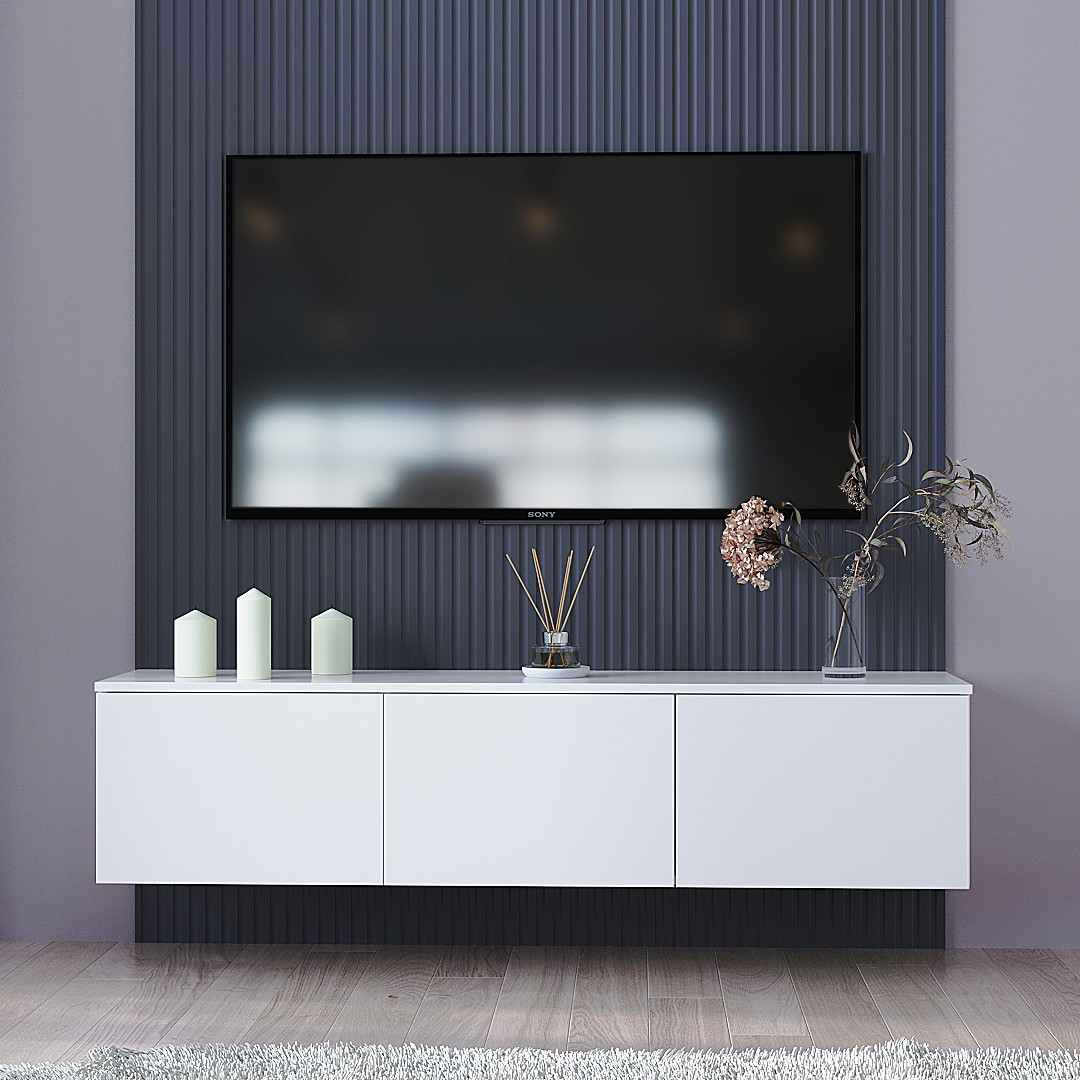 Тумба ТВ "Капрі" навісна, К-507, Біла (150/33/35), фото 1