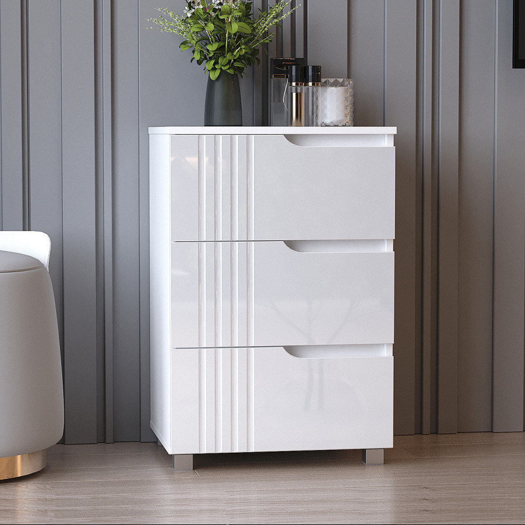 Комод "Портленд" К-35, Білий глянець(50/76/40),  DiPortes, фото 1