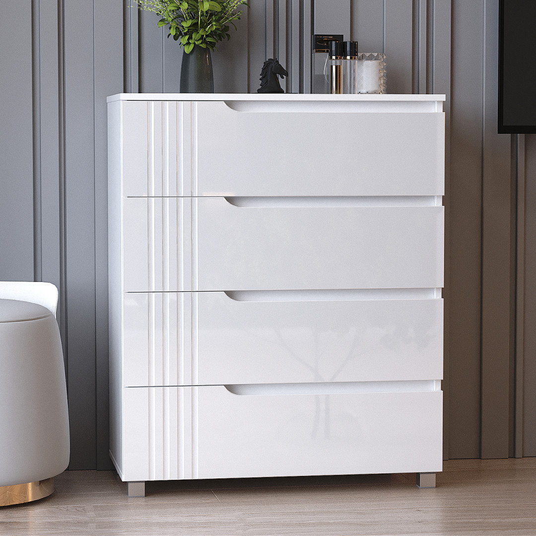 Комод "Портленд" К-48, Білий глянець(80/99/40), DiPortes, фото 1