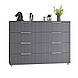 Комод "Саванна" К-407, Антрацит / Графіт (140/99/40), МДФ, фото 2