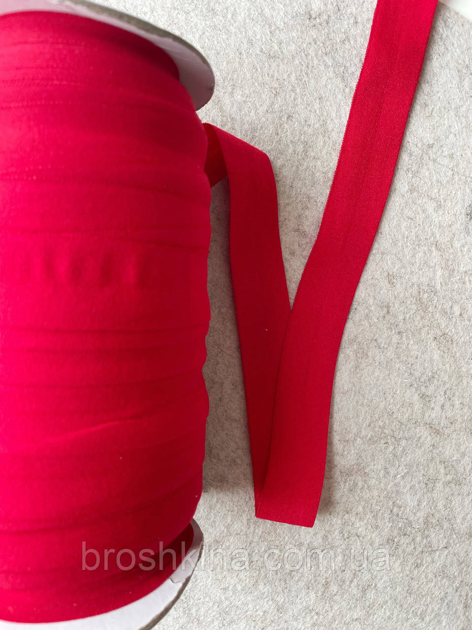 Бавовняна коса бейка 2 см-50% поліестер (100 ярдів) колір ЧЕРВОНА, фото 1