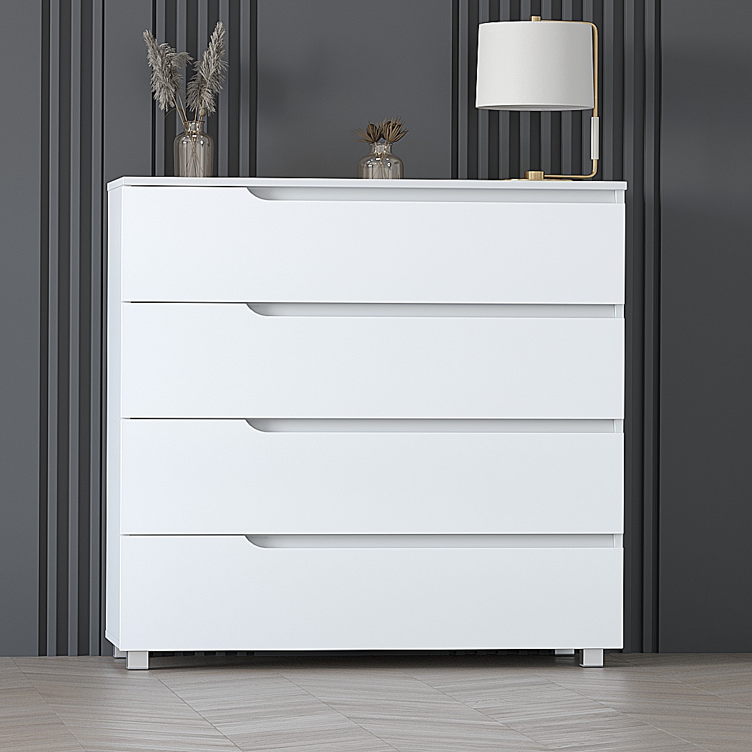 Комод "Бостон" К-40, Білий матовий (100/99/40), фото 1