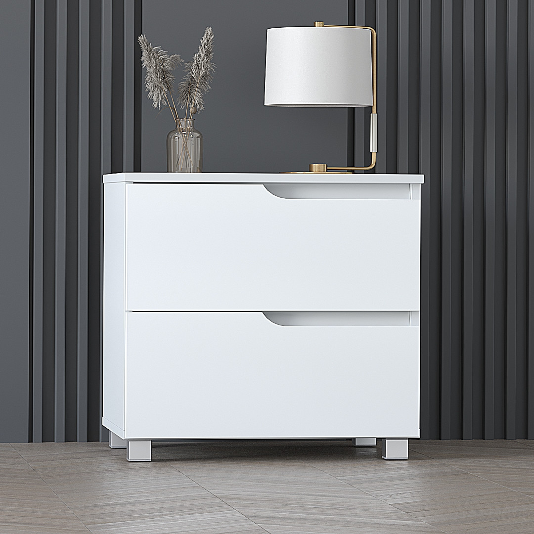 Тумба приліжкова "Бостон" К-25, Білий матовий (50/53/40), фото 1