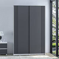 Шафа Купе Hettich Портленд К-850 Білий / Графіт (130/200/52), МДФ