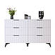 Комод "Саванна ЛОФТ" К-307, Білий матовий (140/83/40), МДФ, фото 2
