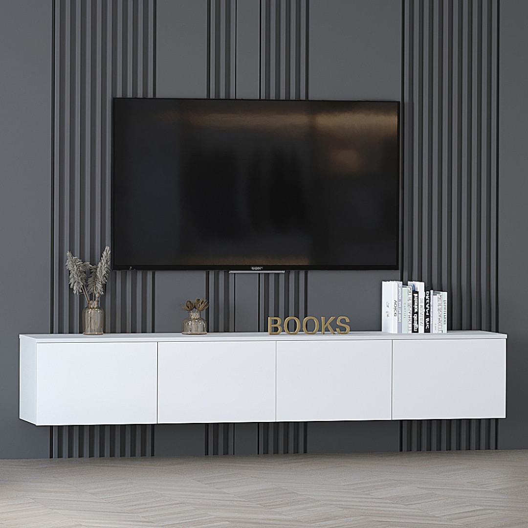 Тумба ТВ "Бостон" навісна, К-504, Біла (200/33/35), фото 1